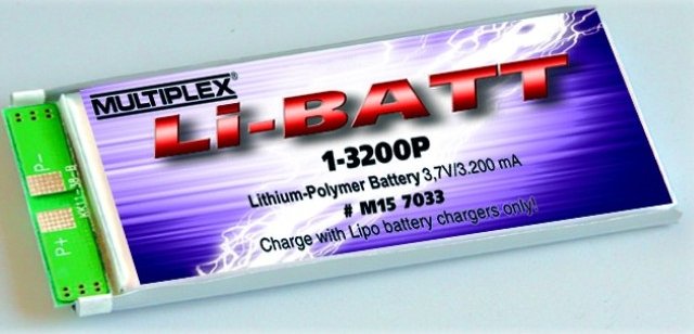 ROKE Modelle MPX Multiplex LiPo Batt LiPo Batt 1 3200P 3 7V 3200mAh 20C 157033 Li Batt